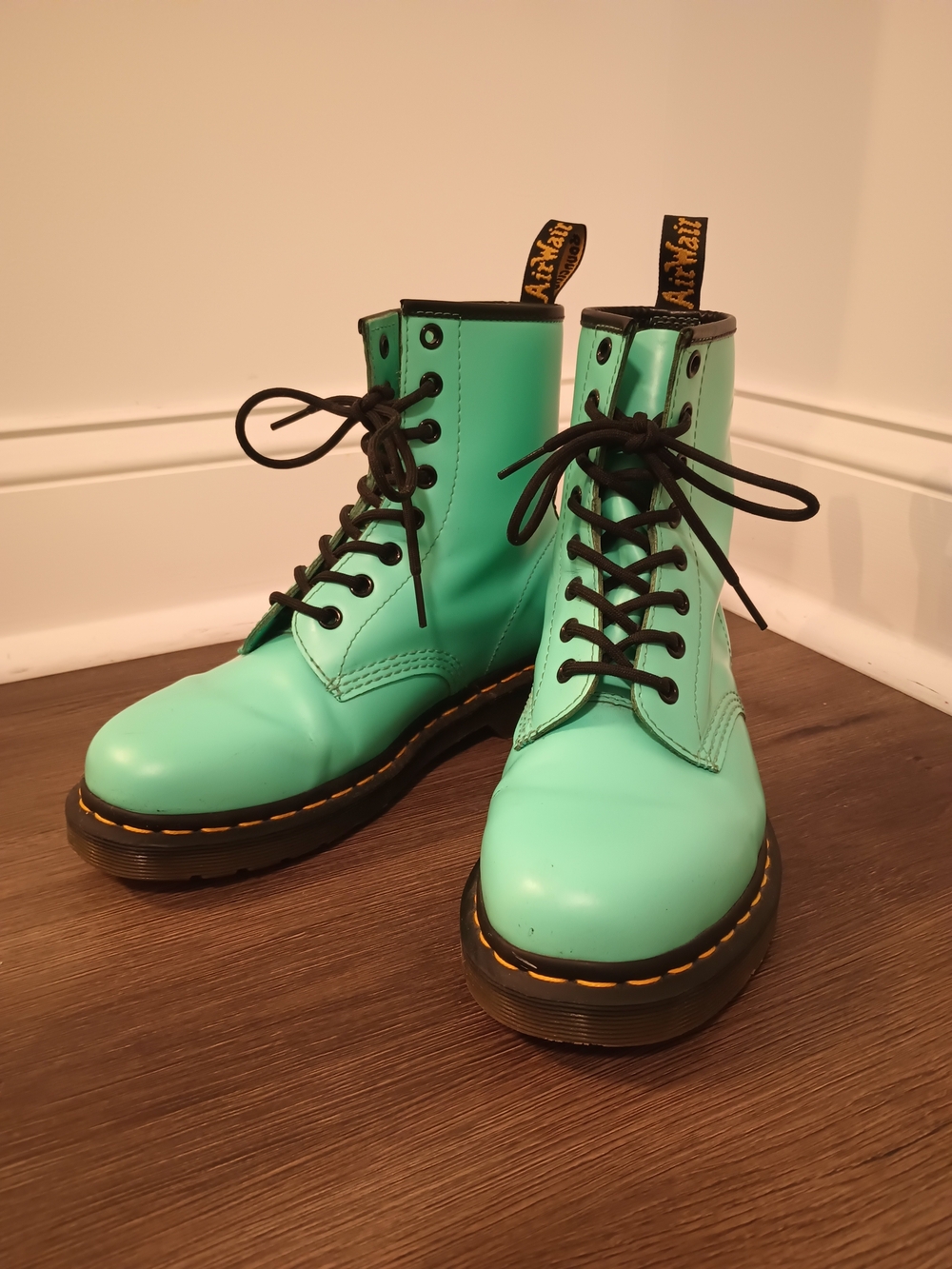 Dr. Martens Mint / Teal 8-Eye Combat Boots
